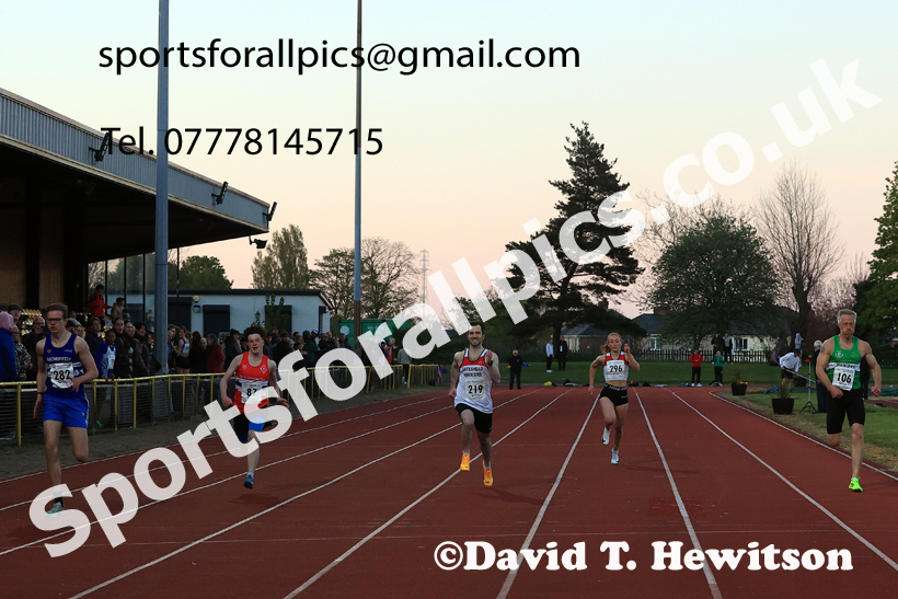 The 150 metres, 2026 NEGP 1, Monkton Stadium. Photo: David T. Hewitson/Sports for All Pics